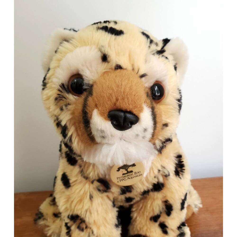 Wild Republic Cheetah Baby Plush Stuffed Realistic Jungle Cat 9" Sitting Soft